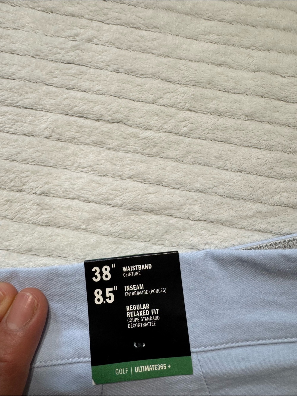 adidas Men's Pale Blue Flat-Front Golf Shorts - Picture 5 of 9